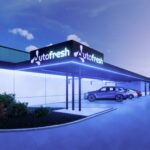 Vue de nuit de l'extérieur